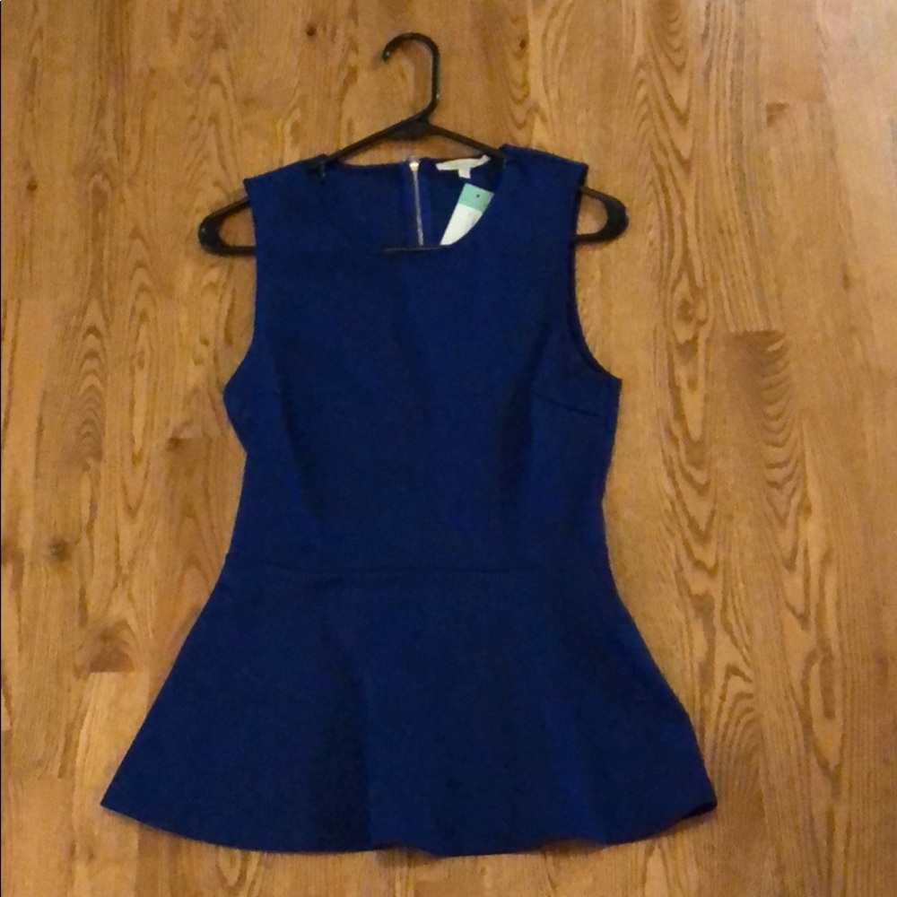 Blue peplum top
